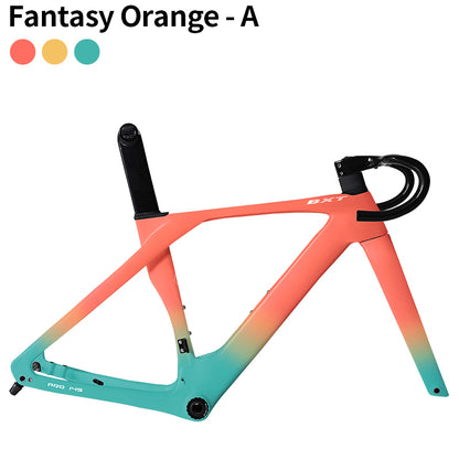 BXT-Fully Hidden Carbon Disc Brake Road Bike Frame, Bicycle Bottom Bracket, BSA T47 Cyclocross Frameset, Max 700 x 32C