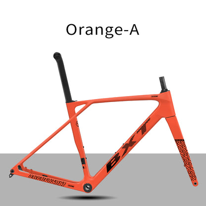BXT New Ultralight 900g Carbon Road Bike Frameset with Disc Brakes, Flat-Mounted Disc Brake, 700x32C Semi-Hidden External Wiring