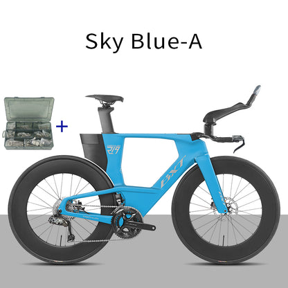 BXT 2026 New  Carbon Fiber Disc TT Bicycle Di2 Groupset Compatible Time Trial Racing Road Bike LTWOO ERX 24 Speeds