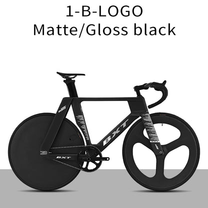 BXT-TRC-195 Track Complete Bike Carbon Fiber Fixed Gear Bicycle Single Chainring Carbon Track Bike Closed Wheel Time Trial Track Bike