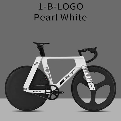 BXT-TRC-195 Carbon Track Bike Fixed Gear Carbon Fiber Track Bicycle No Brake Indoor Racing Complete Bike Professional Track Cycling Bike