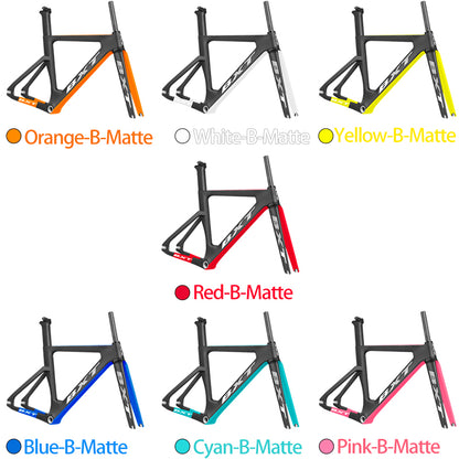 BXT Carbon Track Frame Maximum size 60cm BSA Fiber Racing Tracking bike Frameset Fixed Gear bike frame 120*9mm rear tail hook Bicycle Parts