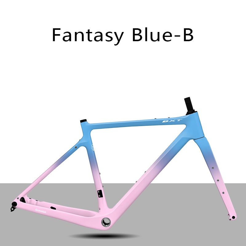 BXT New Carbon Gravel Bike Frame Disc Brake 27.5er  Fully Hidden Cable Bicycle Fantasy frameset 700C Thru Axle