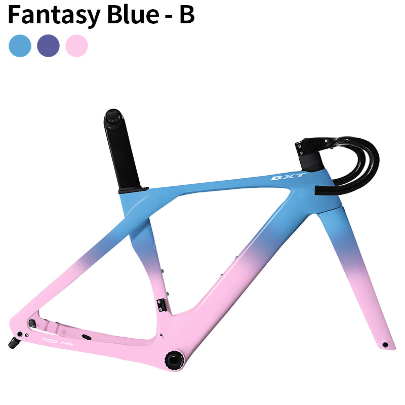 BXT-Fully Hidden Carbon Disc Brake Road Bike Frame, Bicycle Bottom Bracket, BSA T47 Cyclocross Frameset, Max 700 x 32C