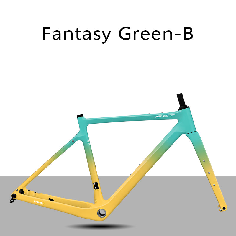 BXT New Carbon Gravel Bike Frame Disc Brake 27.5er  Fully Hidden Cable Bicycle Fantasy frameset 700C Thru Axle