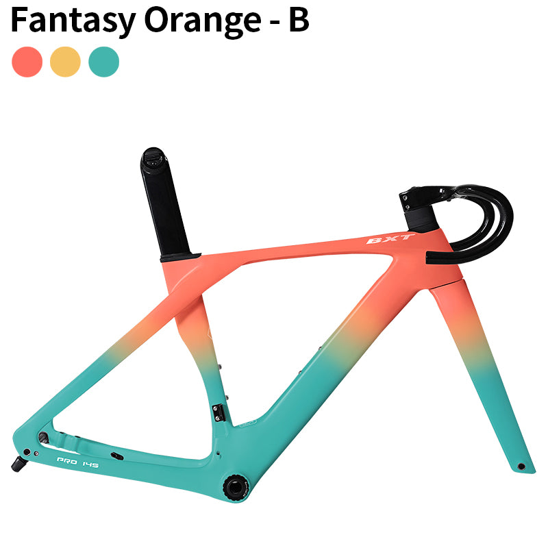 BXT-Fully Hidden Carbon Disc Brake Road Bike Frame, Bicycle Bottom Bracket, BSA T47 Cyclocross Frameset, Max 700 x 32C