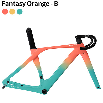 BXT-Fully Hidden Carbon Disc Brake Road Bike Frame, Bicycle Bottom Bracket, BSA T47 Cyclocross Frameset, Max 700 x 32C