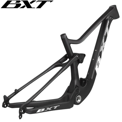 BXT-29er Carbon Full Suspension Mountain Frame, BSA Carbon Frame, XC MTB Frames, Travel 100mm Boost, Thru Axle, 142x1 2/148x12mm