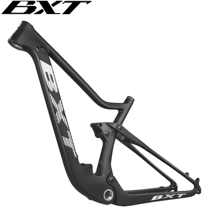 BXT-29er Carbon Full Suspension Mountain Frame, BSA Carbon Frame, XC MTB Frames, Travel 100mm Boost, Thru Axle, 142x1 2/148x12mm