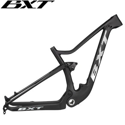 BXT-29er Carbon Full Suspension Mountain Frame, BSA Carbon Frame, XC MTB Frames, Travel 100mm Boost, Thru Axle, 142x1 2/148x12mm