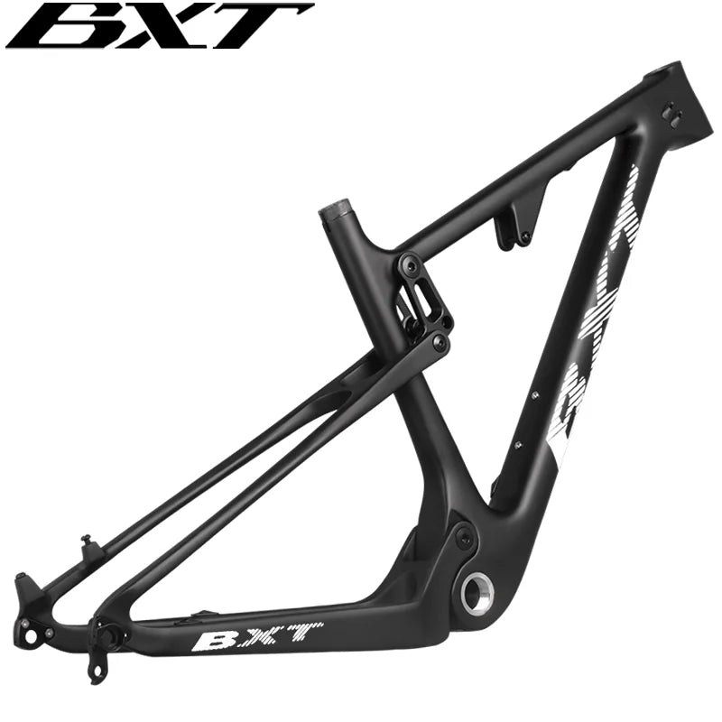 BXT 29er Carbon MTB Frame Full Suspension Bike MTB Frame Max Tire Size 2.3”/2.35” Boost Carbon Suspension Bike Frame Parts