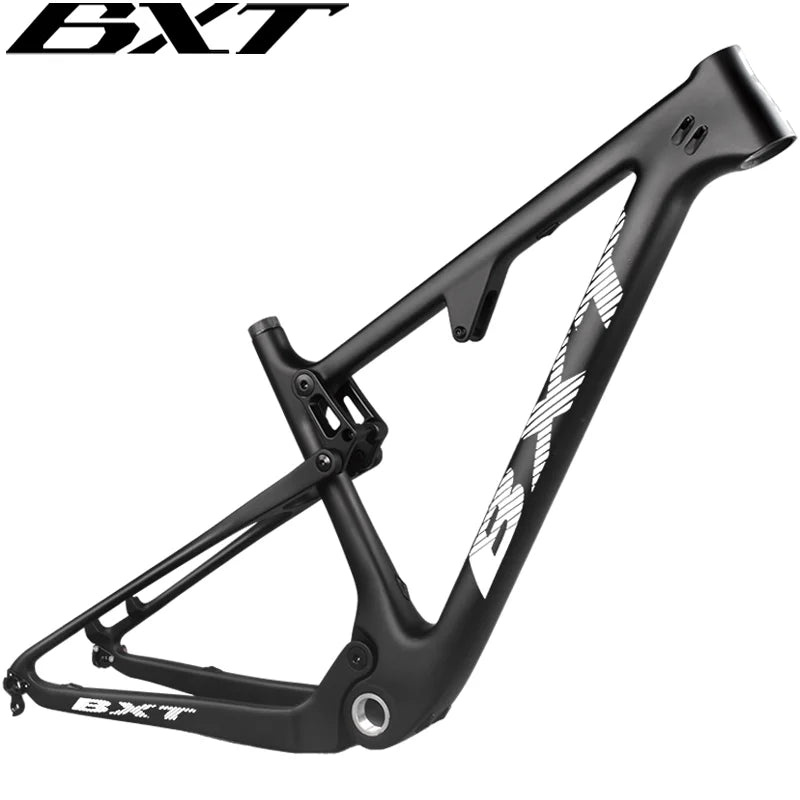 BXT 29er Carbon MTB Frame Full Suspension Bike MTB Frame Max Tire Size 2.3”/2.35” Boost Carbon Suspension Bike Frame Parts