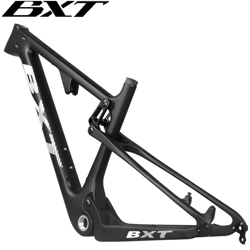 BXT 29er Carbon MTB Frame Full Suspension Bike MTB Frame Max Tire Size 2.3”/2.35” Boost Carbon Suspension Bike Frame Parts