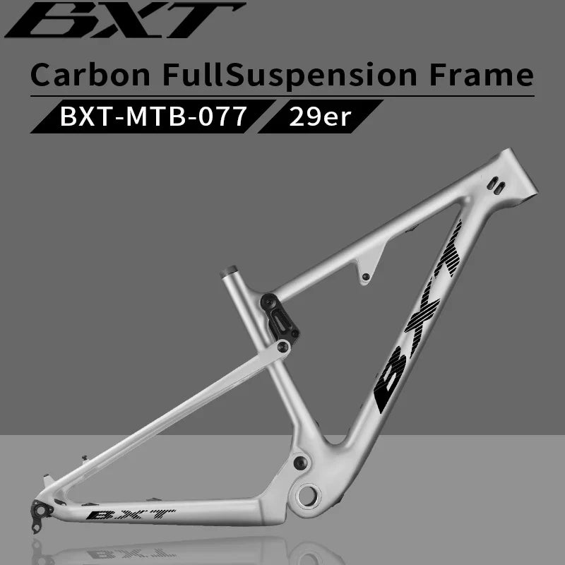 BXT 29er Full Suspension Boost Frame Carbon fiber MTB Frameset size 135x9/142x12 or Boost 148x12mm Travel 80-100mm