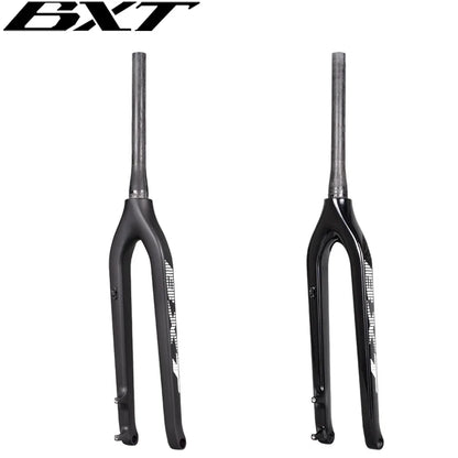 BXT-29er Mountain Bike Carbon MTB Fork, Rigid Tapered Thru Axle, Super Light Bicycle Fork, 15mm