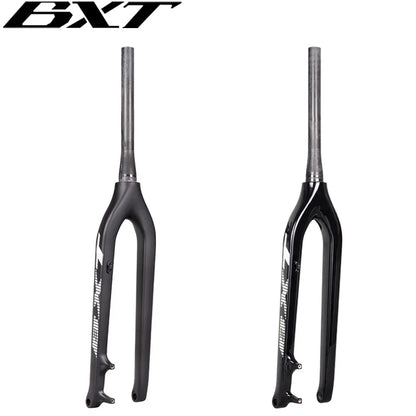 BXT-29er Mountain Bike Carbon MTB Fork, Rigid Tapered Thru Axle, Super Light Bicycle Fork, 15mm