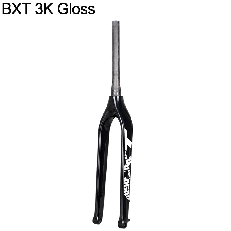 BXT-29er Mountain Bike Carbon MTB Fork, Rigid Tapered Thru Axle, Super Light Bicycle Fork, 15mm