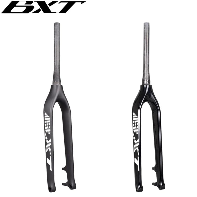 BXT-29er Mountain Bike Carbon MTB Fork, Rigid Tapered Thru Axle, Super Light Bicycle Fork, 15mm