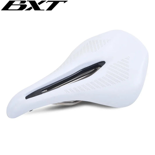 BXT Bicycle Saddle Seat for Mountain Road Bike Comfortable Leather MTB Bike Saddle Seat Breathable Soft Cushion Racing Seat