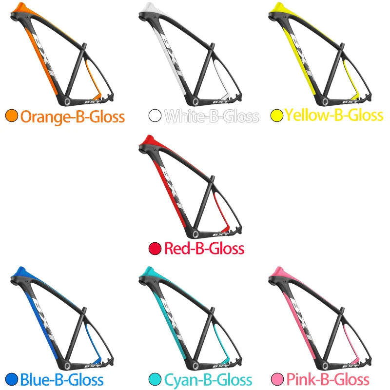 BXT Carbon Frame 29er 15.5 17.5 19 20.5 Carbon mtb Frame 29 er BSA Bike Bicycle Frame Max Load 250kg Carbon Mountain Bike Frame