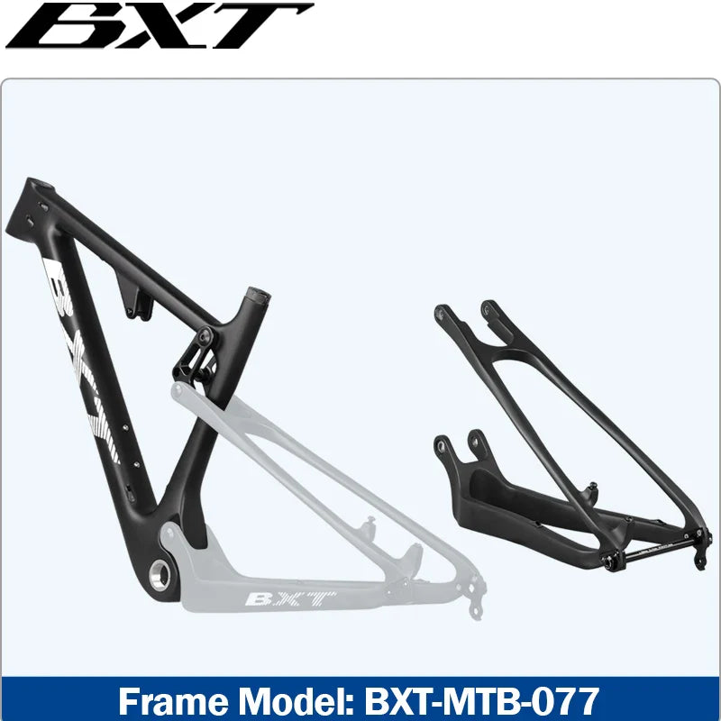 BXT Carbon Full Suspension Bicycle Frame Rear Fork Suitable for Frame Model BXT-MTB-077,097,107 Full Suspension Frame Back Fork