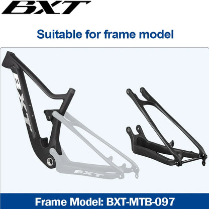 BXT Carbon Full Suspension Bicycle Frame Rear Fork Suitable for Frame Model BXT-MTB-077,097,107 Full Suspension Frame Back Fork