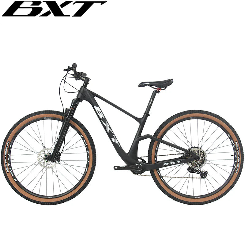 BXT Carbon Mountain Bike 29er 1x11 Speed M5100 Carbon MTB 29inch BOOST Thru Axle Disc Brake Suspension Fork Complete Bicycle 29