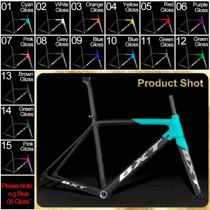 BXT Carbon Road Bike Frame  V Brake Road Cycling Bicycle Frame set Super Light Di2/Mechanical Racing Carbon Road Bicycle Frame