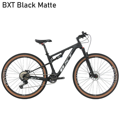 BXT Carbon Suspension Bike 29er Plus Crabon Mountain Bicycles XC Full Suspension Free Shipping