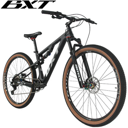 BXT Carbon Suspension Bike 29er Plus Crabon Mountain Bicycles XC Full Suspension Free Shipping