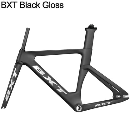 BXT Carbon Track Frame Maximum size 60cm BSA Fiber Racing Tracking bike Frameset Fixed Gear bike frame 120*9mm rear tail hook Bicycle Parts