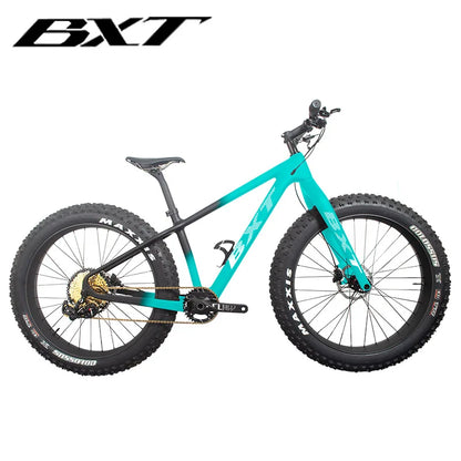 BXT Full Carbon Fiber Fat Bike 26er, Snow Bike, 1*12S Carbon Frame and Fork, BSA16, 18in, 26er * 4.8 Bicycle, New