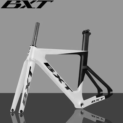 BXT Full Carbon Track Bicycle Frameset with Fork Seatpost, Fixed Gear, Racing Bicycle Frame, 700C