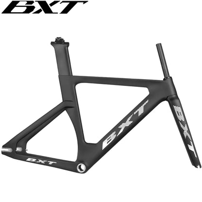 BXT Full Carbon Track Bicycle Frameset with Fork Seatpost, Fixed Gear, Racing Bicycle Frame, 700C