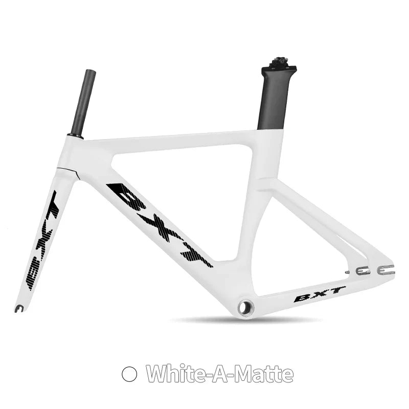 BXT Full Carbon Track Bicycle Frameset with Fork Seatpost, Fixed Gear, Racing Bicycle Frame, 700C