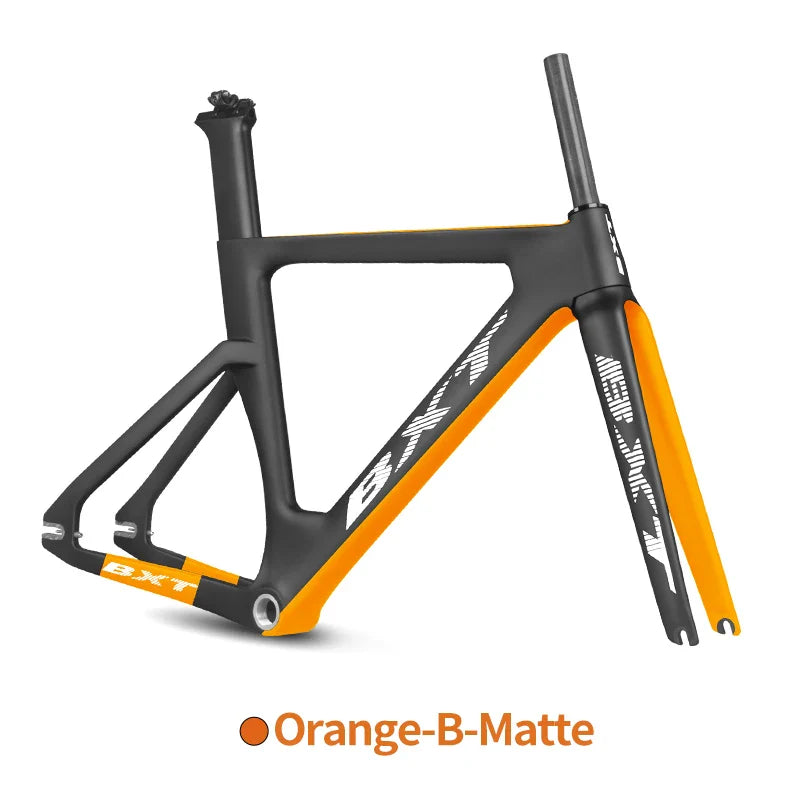 BXT Carbon Fiber frame Size 49CM-60CM Track Bike aero track frame Single Speed Fixed Gear bicycle Frameset BSA 700*25C