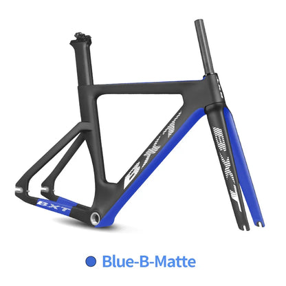 BXT Full Carbon Track Bicycle Frameset with Fork Seatpost, Fixed Gear, Racing Bicycle Frame, 700C