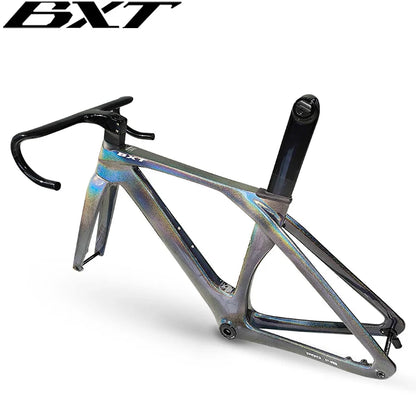 BXT-Fully Hidden Carbon Disc Brake Road Bike Frame, Bicycle Bottom Bracket, BSA T47 Cyclocross Frameset, Max 700 x 32C