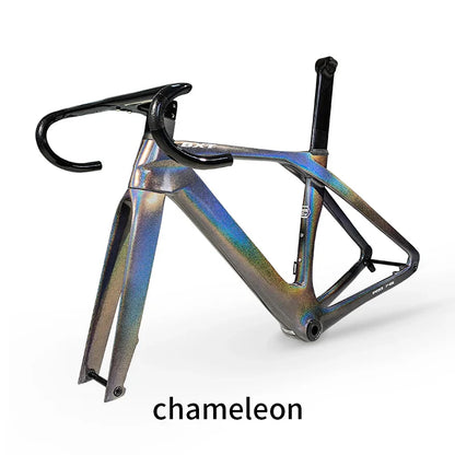 BXT-Fully Hidden Carbon Disc Brake Road Bike Frame, Bicycle Bottom Bracket, BSA T47 Cyclocross Frameset, Max 700 x 32C