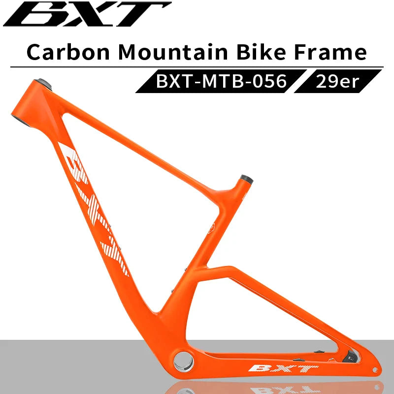 BXT New Carbon Fiber Frame MTB 29er Thru-Axle  Boost 148x12mm Carbon Mountain Disc Bike frame use Screw-in T47 (73mm) UDH hanger