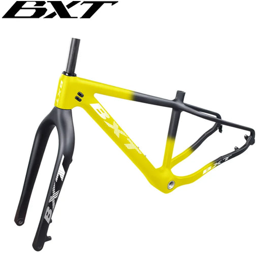 BXT New snow carbon fat bike frame Hook rear space 190mm Axle Thru Rear space 197mm 26*4.8 tires snow carbon bike frame+fork