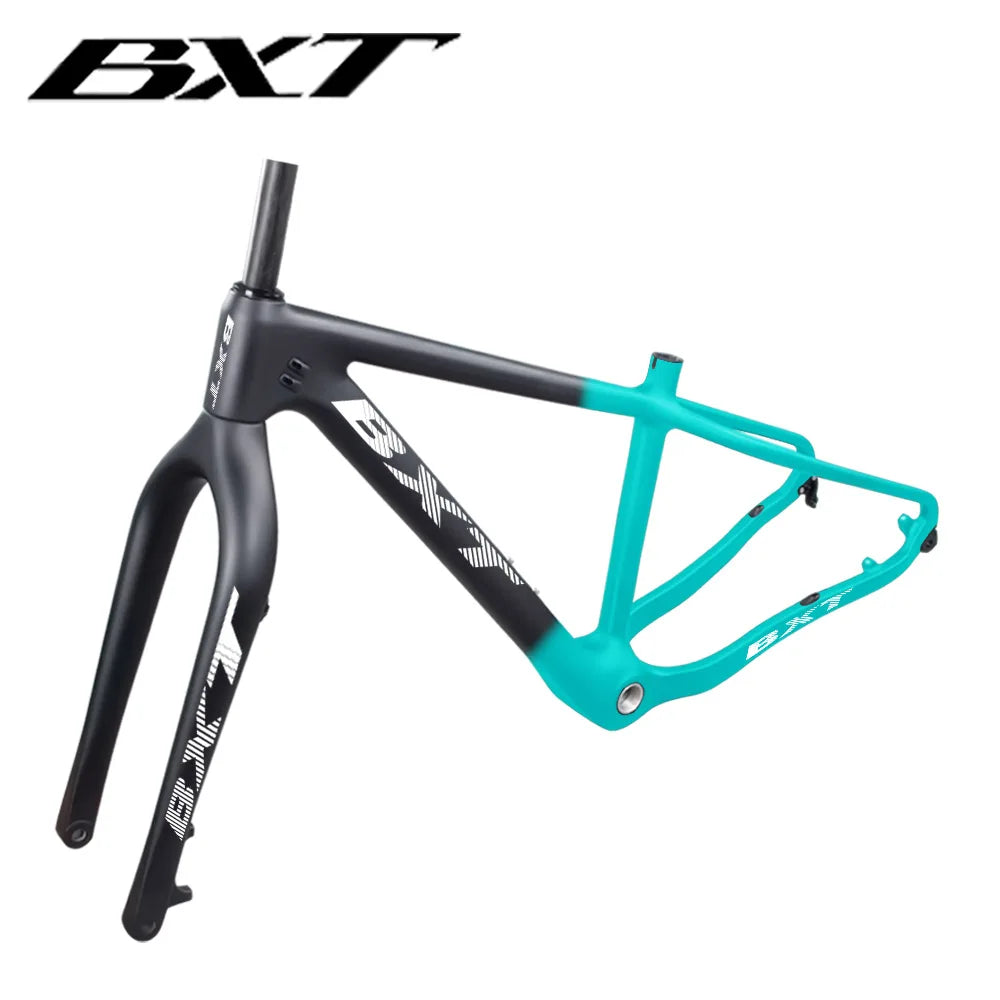 BXT New snow carbon fat bike frame Hook rear space 190mm Axle Thru Rear space 197mm 26*4.8 tires snow carbon bike frame+fork