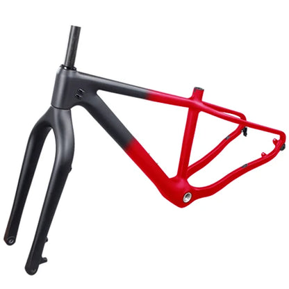 BXT New snow carbon fat bike frame Hook rear space 190mm Axle Thru Rear space 197mm 26*4.8 tires snow carbon bike frame+fork