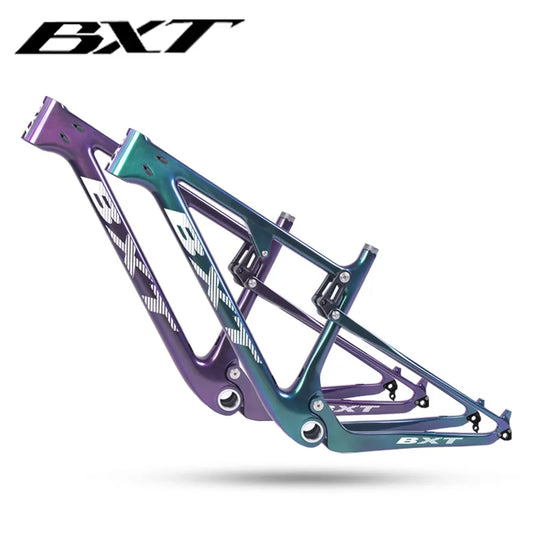 BXT-Shock Full Suspension Mountain Bike Frame, 29er, 148x12mm, Boost Rear Spacing, 142x12mm, Travel 100mm, New