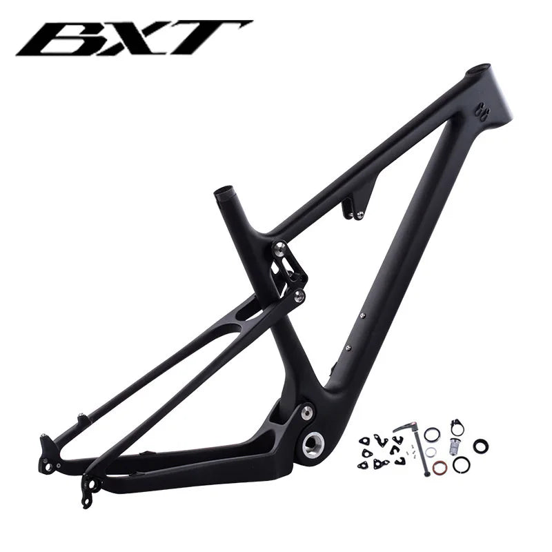 BXT-Shock Full Suspension Mountain Bike Frame, 29er, 148x12mm, Boost Rear Spacing, 142x12mm, Travel 100mm, New