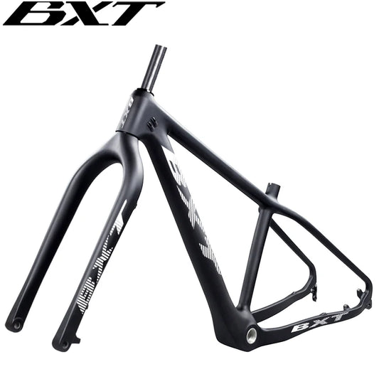 BXT T1000 Carbon Fiber Snow Fat Frame 1-1/8 to1-1/2 Tapered Frame 31.6mm Frame And Snow Fork 26er Fat Frames Thru Axle Frameset