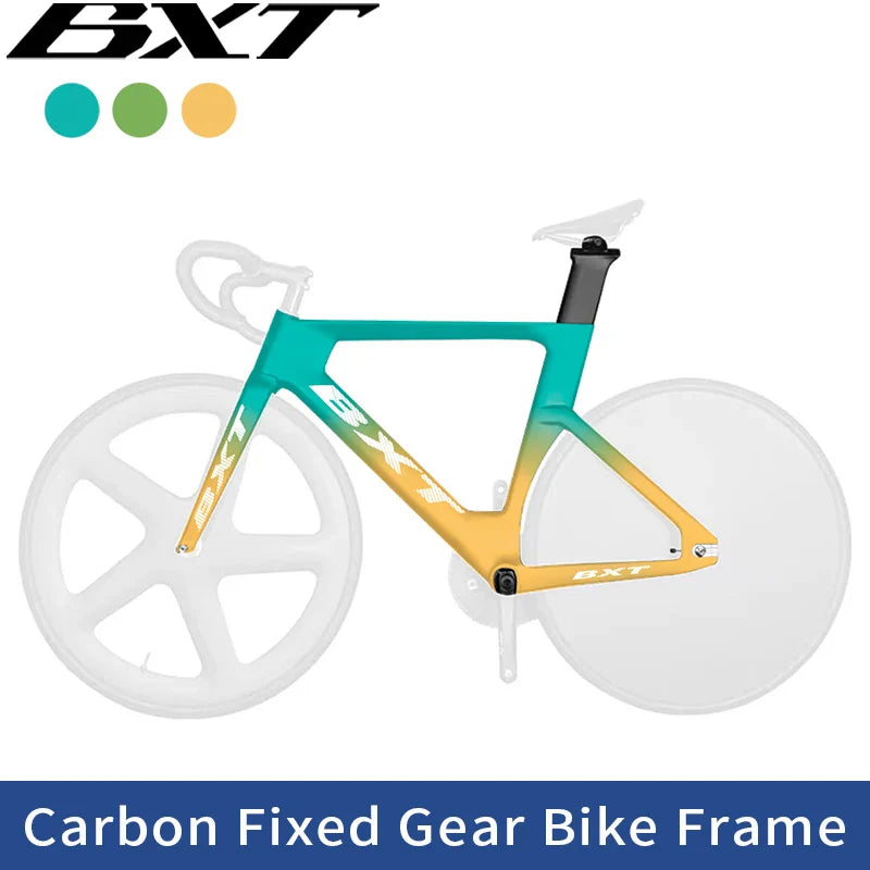 BXT Track Frame Full Carbon Frame Tracking bike Frameset Fixed Gear 700C BSA Single Speed Customized