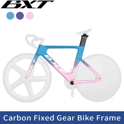 BXT Track Frame Full Carbon Frame Tracking bike Frameset Fixed Gear 700C BSA Single Speed Customized