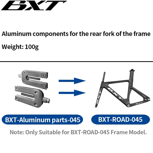 BXT Track Frame Rear Fork Parts Parts, Seat Post Head Parts Aluminum Alloy, Only for BXT Track Frame