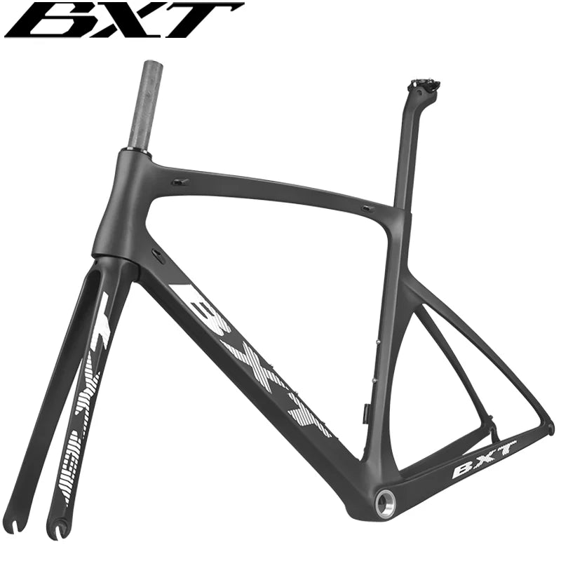 BXT-Ultralight Carbon Road Bike Frame, 700C X 25C, Full Carbon Road Bicycle Frameset, Fork Seatpost, New